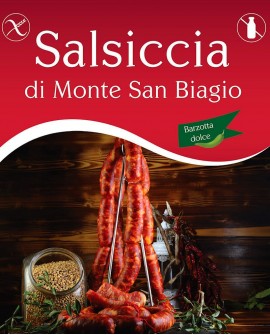 7,21 € Salsiccia di Monte San Biagio Barzotta Catenella Dolce 500g sottovuoto - Salumi Grufà